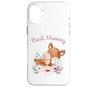 Carcasa para iPhone 16 Plus Best Mummy - Mother's Day Cute Mom & Baby Dear Watercolor