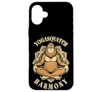 Carcasa para iPhone 16 Plus Bigfoot Yoga Funny Yogasquatch Harmony Meditación Mandala
