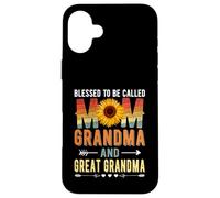 Carcasa para iPhone 16 Plus Blessed To Be Called Mom Grandma Great Grandma Mother's Day