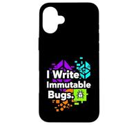 Carcasa para iPhone 16 Plus Blockchain Developer Funny I Write Immutable Bugs