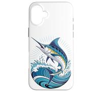 Carcasa para iPhone 16 Plus Blue Marlin Ocean Graphic Fishing