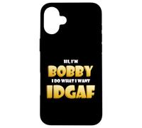 Carcasa para iPhone 16 Plus Bobby Costume Idgaf Funny Meme Halloween Bob Costume Bobbys