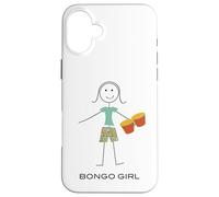 Carcasa para iPhone 16 Plus Bongo Divertido para Mujer, Regalos para Chicas músicas
