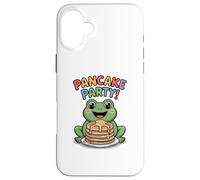 Carcasa para iPhone 16 Plus Bonita Rana de Dibujos Animados, Fiesta de panqueques