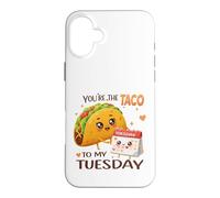 Carcasa para iPhone 16 Plus Bonito diseño gastronómico de You'Re The Taco To My Tuesday