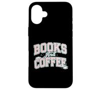 Carcasa para iPhone 16 Plus Books and Coffee Cozy Reader Typography Pastel Design