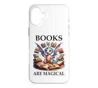 Carcasa para iPhone 16 Plus Books Are Magical Dragon Book Lover Read Books Happy Dragons