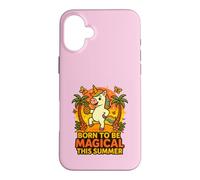Carcasa para iPhone 16 Plus Born to Be Magical Summer Vibes Piña Unicornio