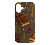 Carcasa para iPhone 16 Plus Botánicos de la Biblioteca de Medianoche