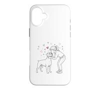 Carcasa para iPhone 16 Plus Boxer Dog Love