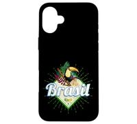 Carcasa para iPhone 16 Plus Brasil tucán Retro Samba Carnaval Recuerdo Vintage