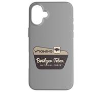 Carcasa para iPhone 16 Plus Bridger-Teton National Forest Wyoming Señal de Bienvenida Vacaciones