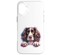 Carcasa para iPhone 16 Plus Brittany English Springer Spaniel Cocker Spaniels Cara de Perro
