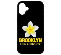 Carcasa para iPhone 16 Plus Brooklyn New York City Tropical Yellow Frangipani Flower
