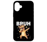 Carcasa para iPhone 16 Plus Bruh Dabbing Giraffe Gafas de Sol Divertidas Dabbing Cute Animal