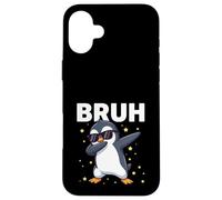 Carcasa para iPhone 16 Plus Bruh Dabbing Penguin Gafas de Sol Divertidas Dabbing Cute Animal