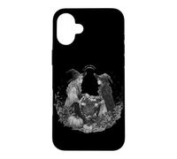 Carcasa para iPhone 16 Plus Bruja Luna Llena Espeluznante Terror místico Halloween brujería