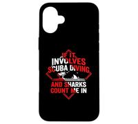 Carcasa para iPhone 16 Plus Buceo | Si Involucra Buceo y Tiburones Cuenta Conmigo