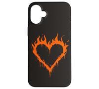 Carcasa para iPhone 16 Plus Burning Heart Y2K Grunge