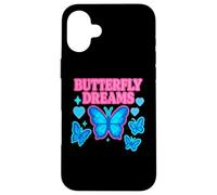 Carcasa para iPhone 16 Plus Butterfly Dreams Rosa Azul