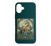 Carcasa para iPhone 16 Plus Caballo Art Nouveau Magestic Akhal-Teke
