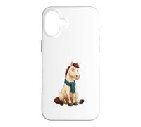 Carcasa para iPhone 16 Plus Caballo Lector con Libro y Bufanda