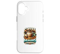 Carcasa para iPhone 16 Plus Café Antes de los Humanos Diseño gráfico Divertido