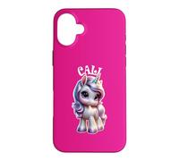 Carcasa para iPhone 16 Plus Cali - Lindo diseño de Unicornio para niñas con Nombre Cali