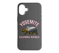 Carcasa para iPhone 16 Plus California Republic Bear Yosemite Valley National Park Flag