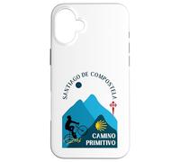 Carcasa para iPhone 16 Plus Camino Primitivo Hombre Bicicleta Santiago de Compostela 2026
