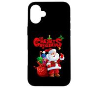 Carcasa para iPhone 16 Plus Camisa de Feliz Navidad, Linda Camisa de Navidad Lindo Papá Noel
