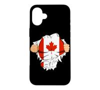 Carcasa para iPhone 16 Plus Canadian Superhero Canada Flag Patriot Gift