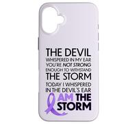 Carcasa para iPhone 16 Plus Cancer Warriors I Am The Storm, I Will Survive and Beat It