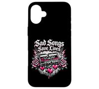 Carcasa para iPhone 16 Plus Canciones tristes salvan Vidas Diseño EMO