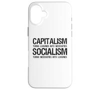 Carcasa para iPhone 16 Plus Capitalismo Vs Socialismo - Divertido Político Antisocialista