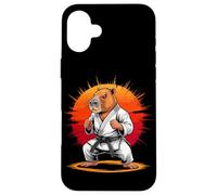 Carcasa para iPhone 16 Plus Capybara Black Belt Taekwondo Karate Martial Artist