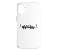 Carcasa para iPhone 16 Plus Cardiogram Skyline Italia Milán-Milano