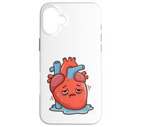 Carcasa para iPhone 16 Plus Cardiólogo. Insuficiencia cardíaca. Dibujos Animados. Ataque cardíaco. Salud