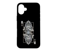 Carcasa para iPhone 16 Plus Carta de Tarot astrológico con Calavera de Zombi Egipcio Malvado del Rey faraón