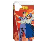 Carcasa para iPhone 16 Plus Cartel de Propaganda de Corea del Norte, Divertido Disfraz