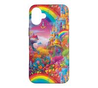 Carcasa para iPhone 16 Plus Castillo Rainbow Fairytale Magical Princess Design