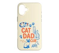 Carcasa para iPhone 16 Plus Cat Dad Club Funny Cat Lover Father's Day