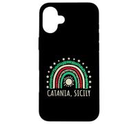 Carcasa para iPhone 16 Plus Catania Sicilia, Sicilia, Italia, Bonito diseño de Arco Iris