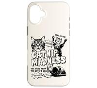Carcasa para iPhone 16 Plus Catnip Madness Cats | Retro Funny B-Movie Poster Propietarios de Gatos