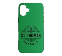 Carcasa para iPhone 16 Plus Católico Santo Tomás Oración por Nosotros Oración Cristiana