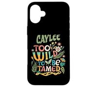 Carcasa para iPhone 16 Plus Caylee Name Cute Retro Girls Wildflower Caylee Name