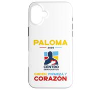 Carcasa para iPhone 16 Plus Centro Democrático Paloma 2026 Orden Firmeza y Corazón