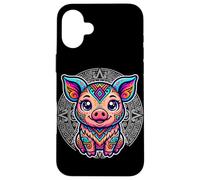Carcasa para iPhone 16 Plus Cerdo Azteca Mexicano Civilización Antigua Mitología Arte Diseño