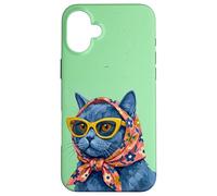Carcasa para iPhone 16 Plus Chartreux Fashion Cats - Portada de Revista, diseño de Gatos