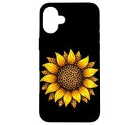 Carcasa para iPhone 16 Plus Cheetah Leopard Print Amarillo Girasol Gráfico Verano